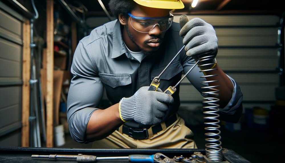 Our professional garage door track repair process